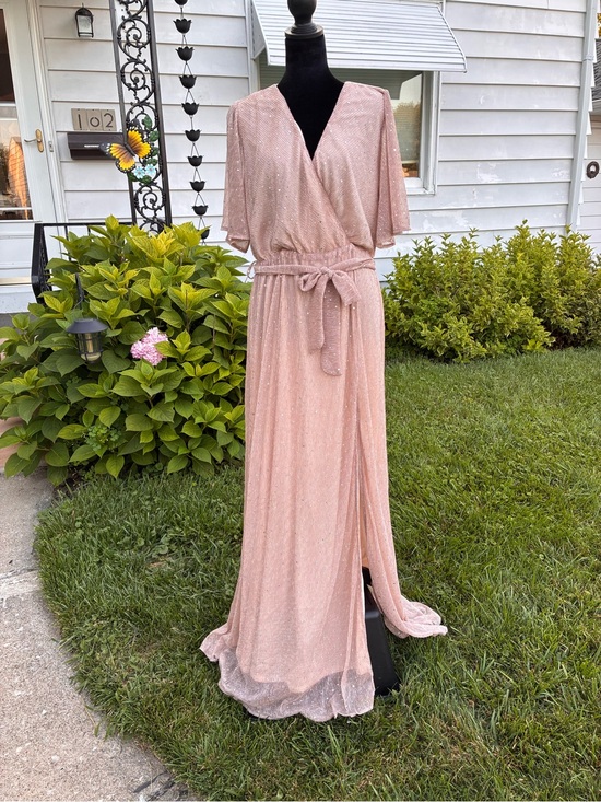 Baltic Born Dresses & Skirts - Baltic Born Blush Pink Sparkle Wrap Maxi Dress